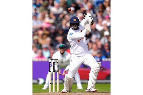 England vs Sri Lanka 1st Test, 3rd Day: Sri Lanka's Dinesh Chandimal bats against England